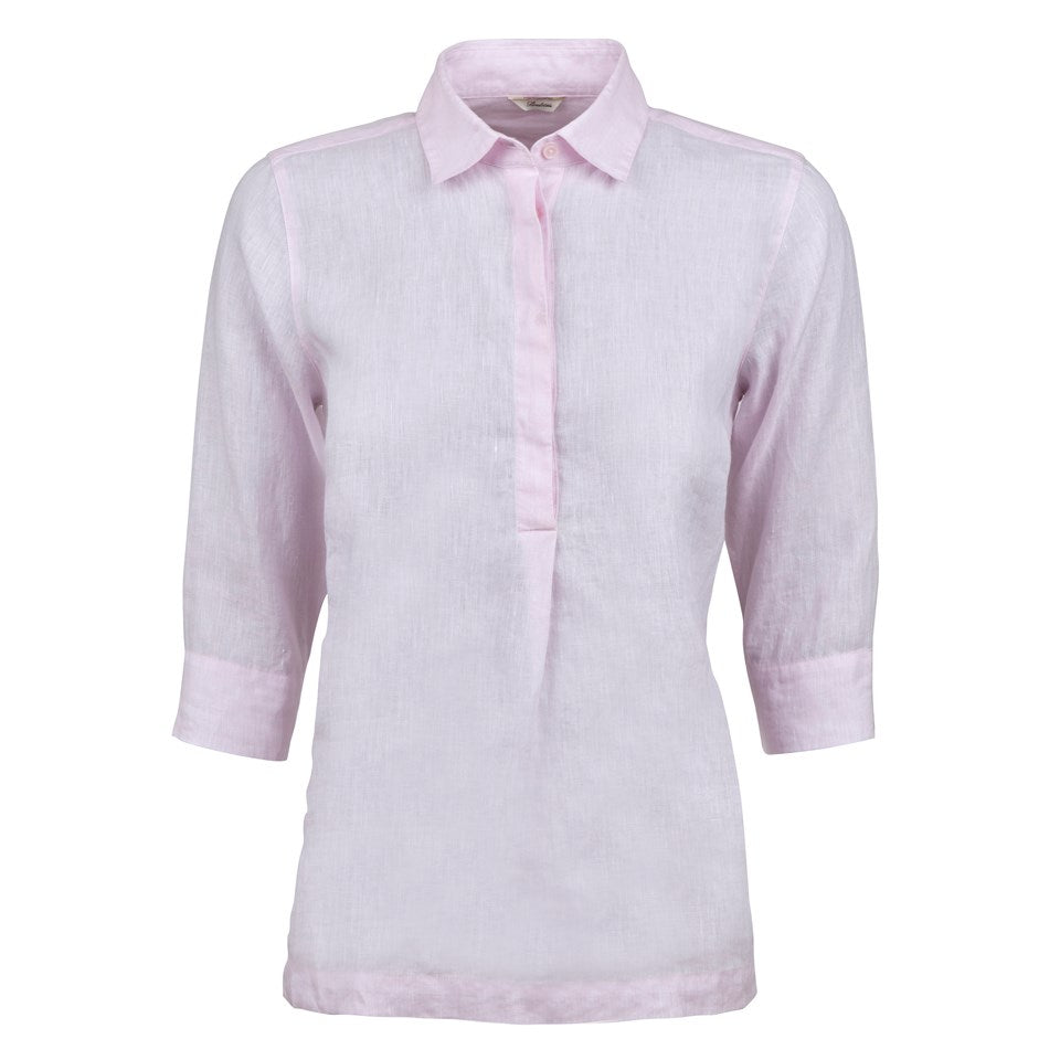 Stella Linen Pop-over Skjorta, Ljusrosa