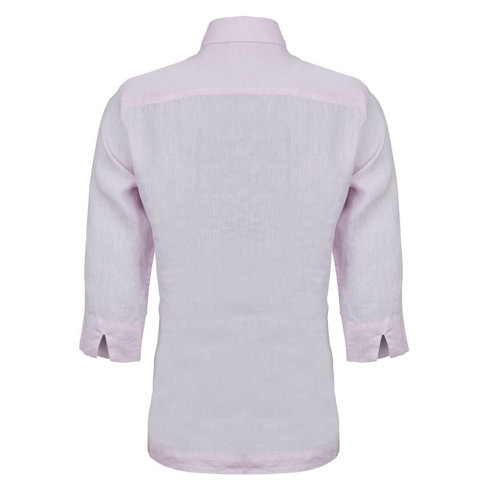 Stella Linen Pop-over Skjorta, Ljusrosa
