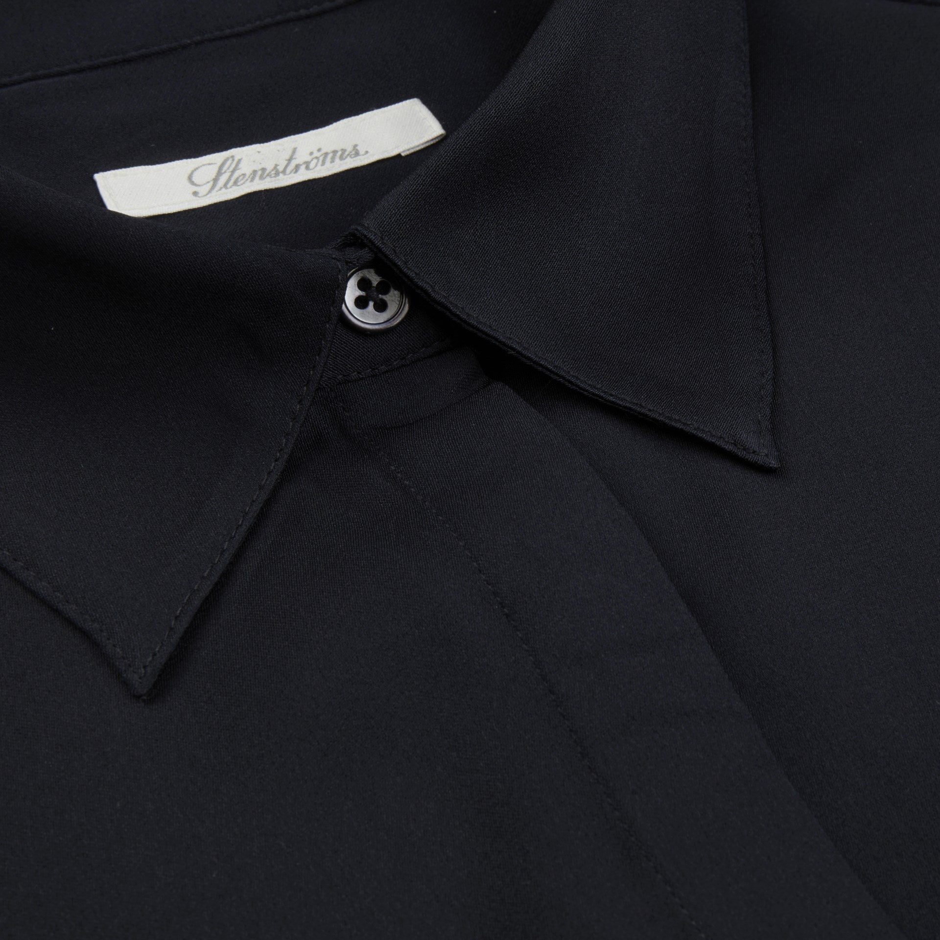 Blair Shirt, Silk Stretch, Black