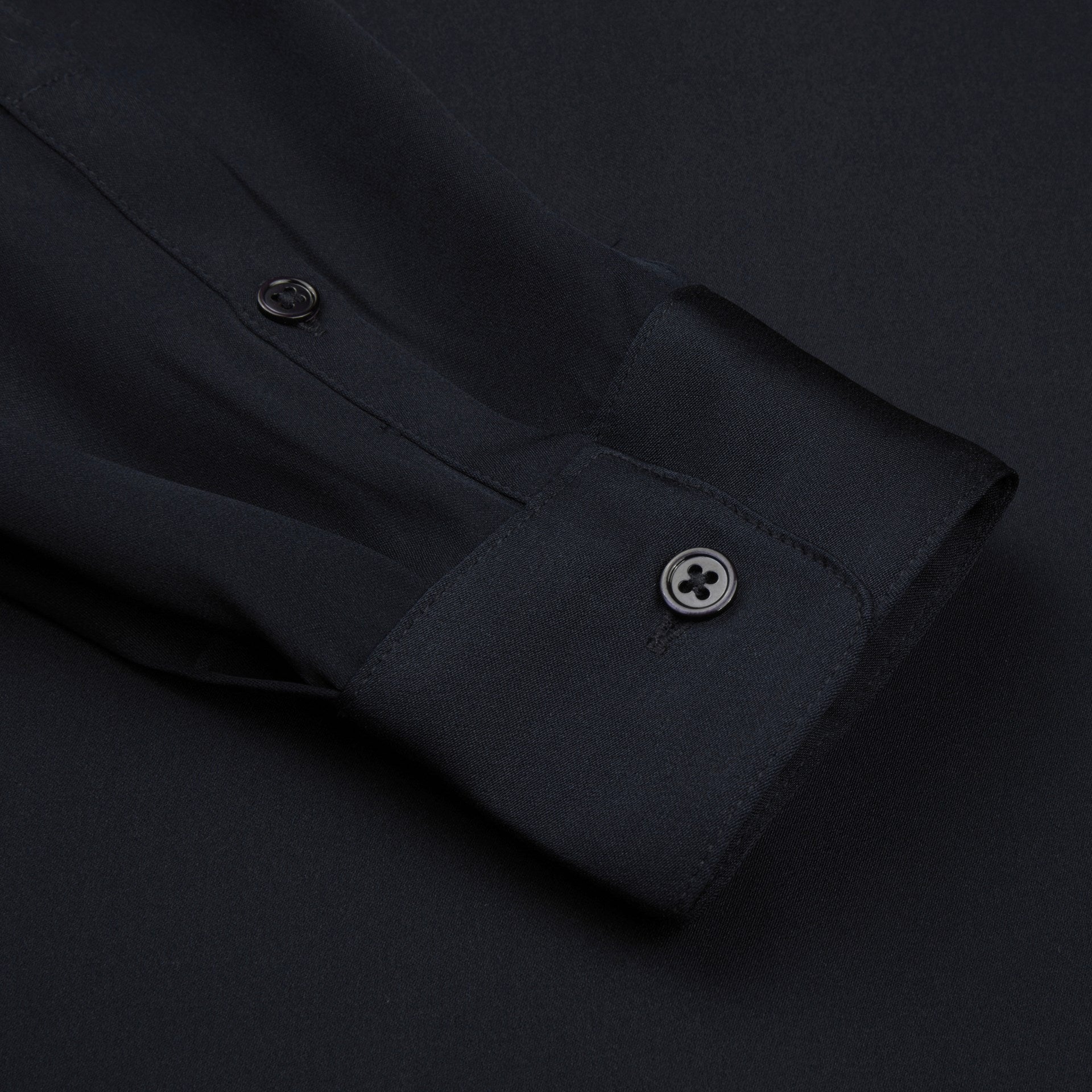 Blair Shirt, Silk Stretch, Black