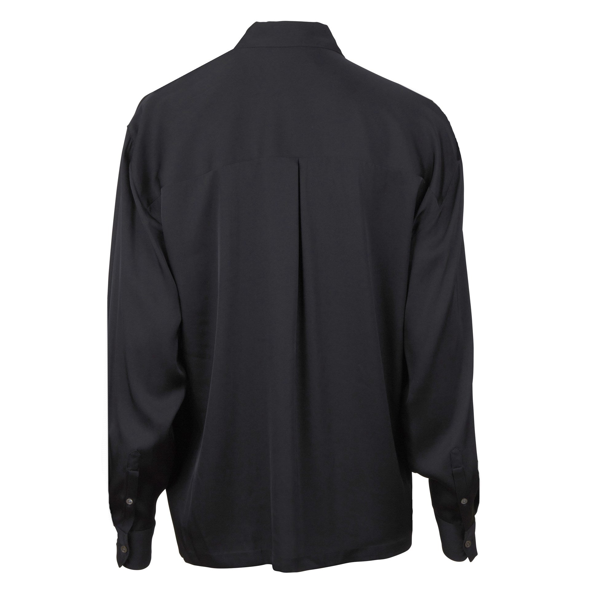 Blair Shirt, Silk Stretch, Black