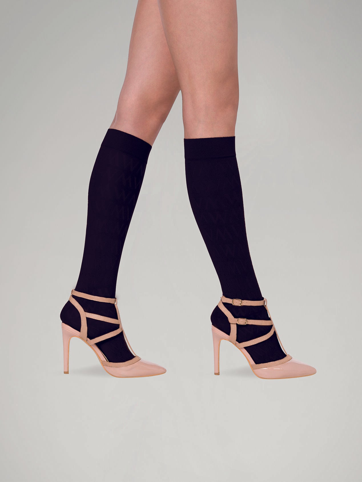 Wolford Monogram Jacquard Knähöga - Knæstrømpe