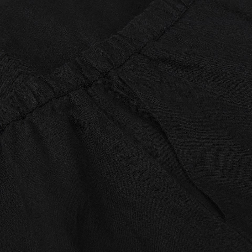Cina Linen Skirt, Black