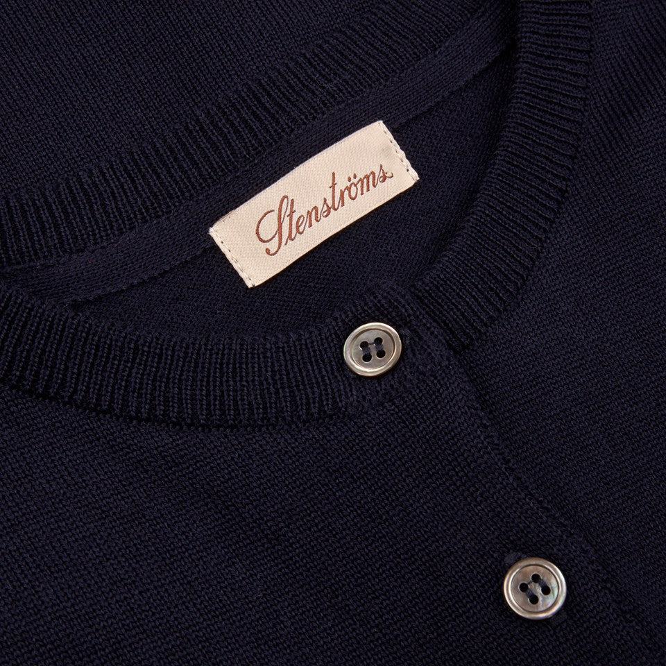Merino Cardigan, Marinblå