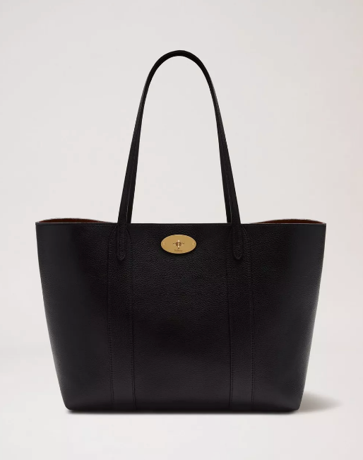 Mulberry Bayswater Tote Black Small Classic Grain Shop her
