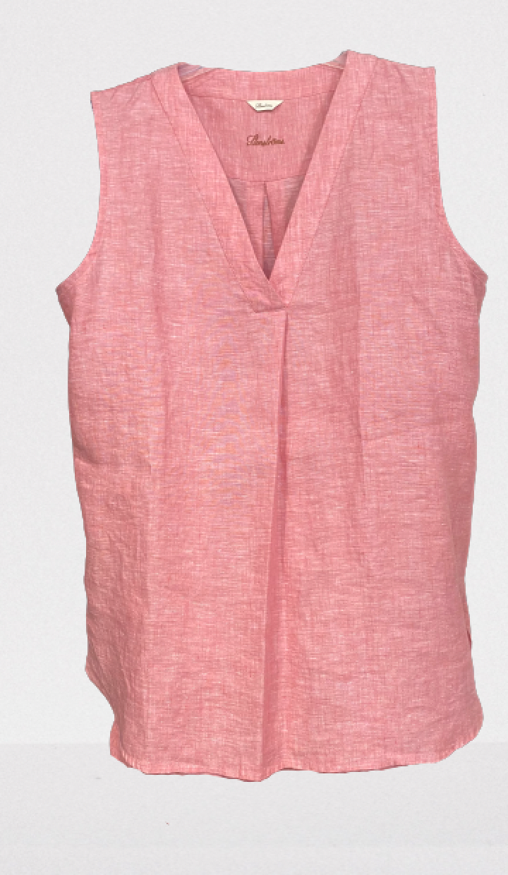 Clara, Soft Pink Lin Blus.