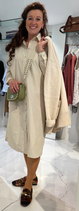 Cora Shirt Dress, Sand