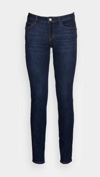 Skinny Mid, Mörkblå - Jeans med stretch