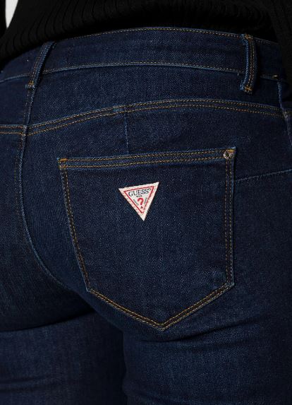 Skinny Mid, Mörkblå - Jeans med stretch