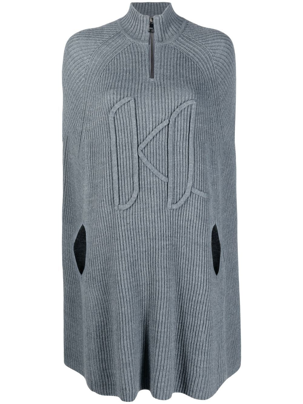 Chuncky Soutache Cape, Ash Grey