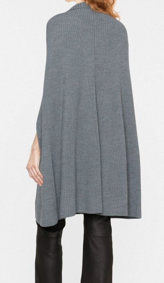 Chuncky Soutache Cape, Ash Grey