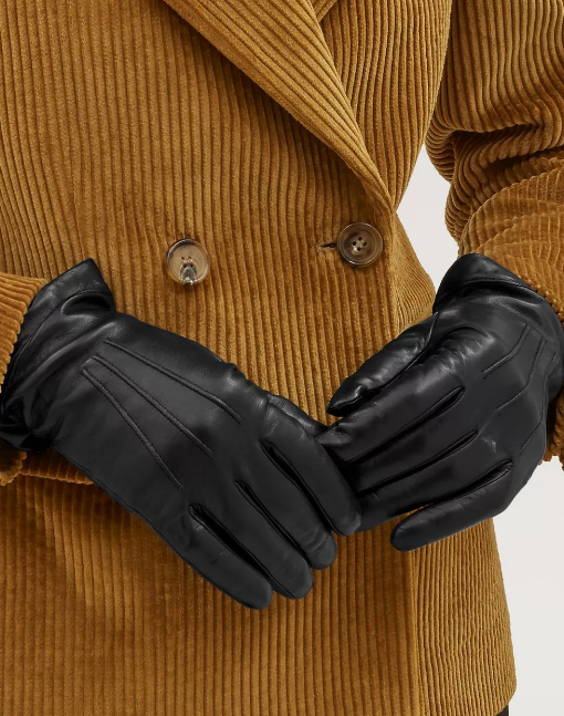 Adskille anspændt Isolere Mulberry - Gloves, Black - Skindhandsker med foer