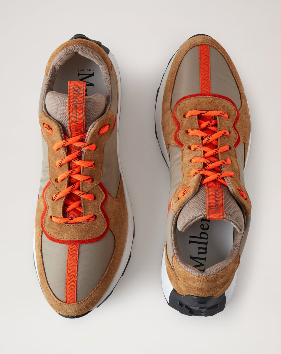 cricket Uretfærdig Skære af Mulberry - Runner Sneaker, White / Oak / Orange