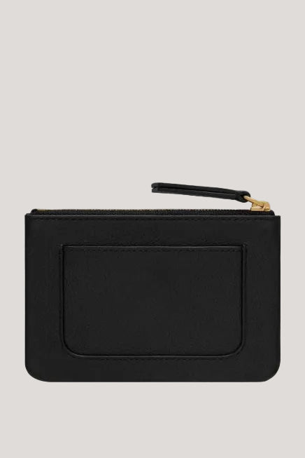 Plaque, Zip Coin Pouch, Black