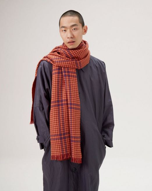 Vändbar Tri Färgkontroll Lammull, Rost