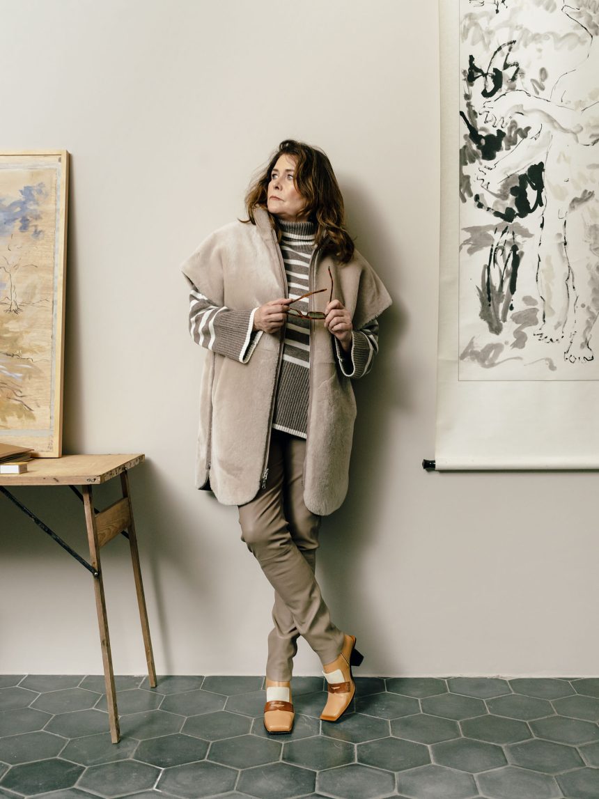 Sansa, reversibel vestmole/Beige