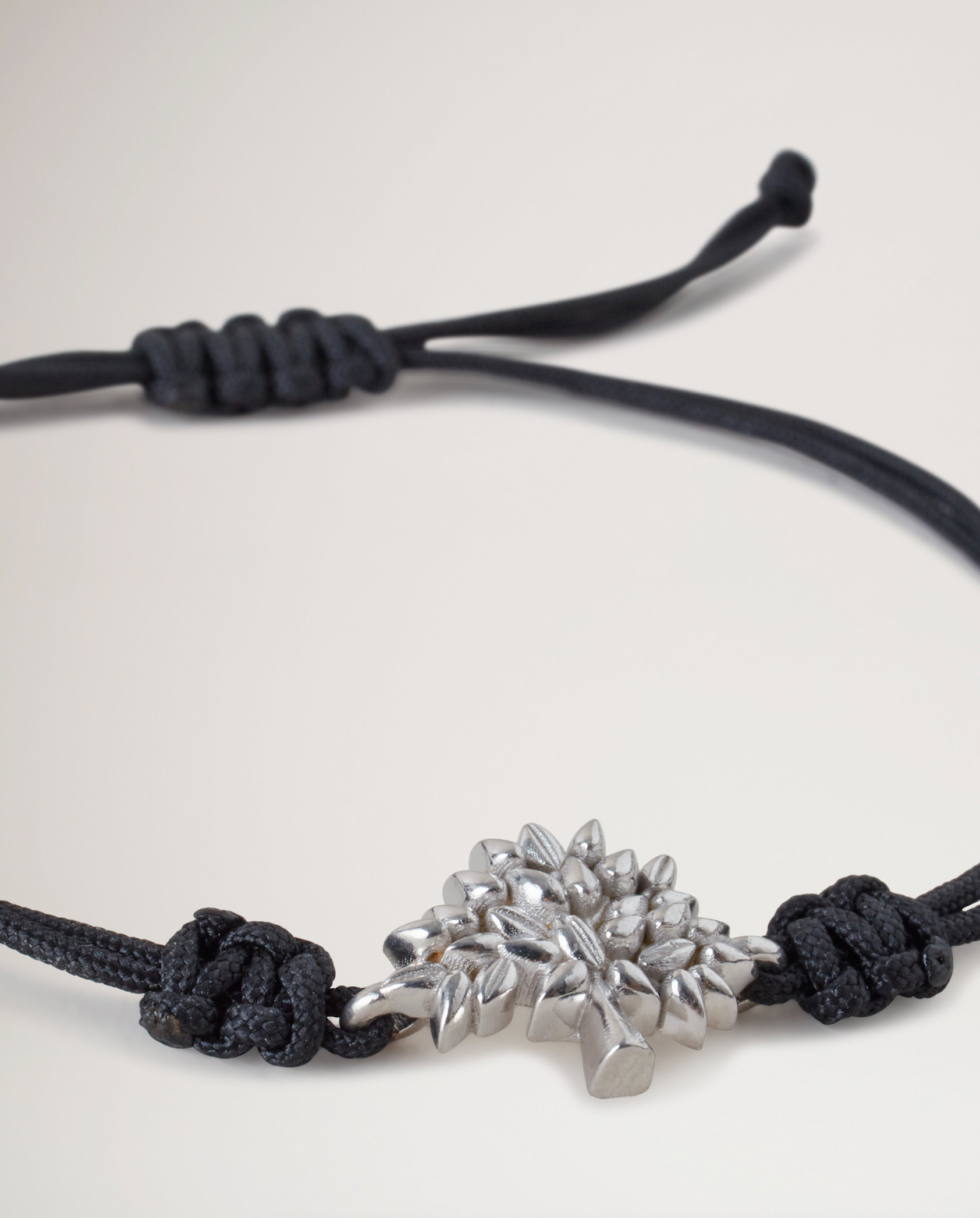 Träd led armband, Silver - Svarta