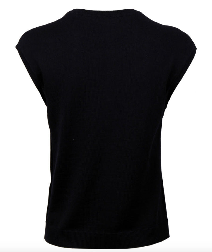 Bali sticka Merino Cap ärm, svart