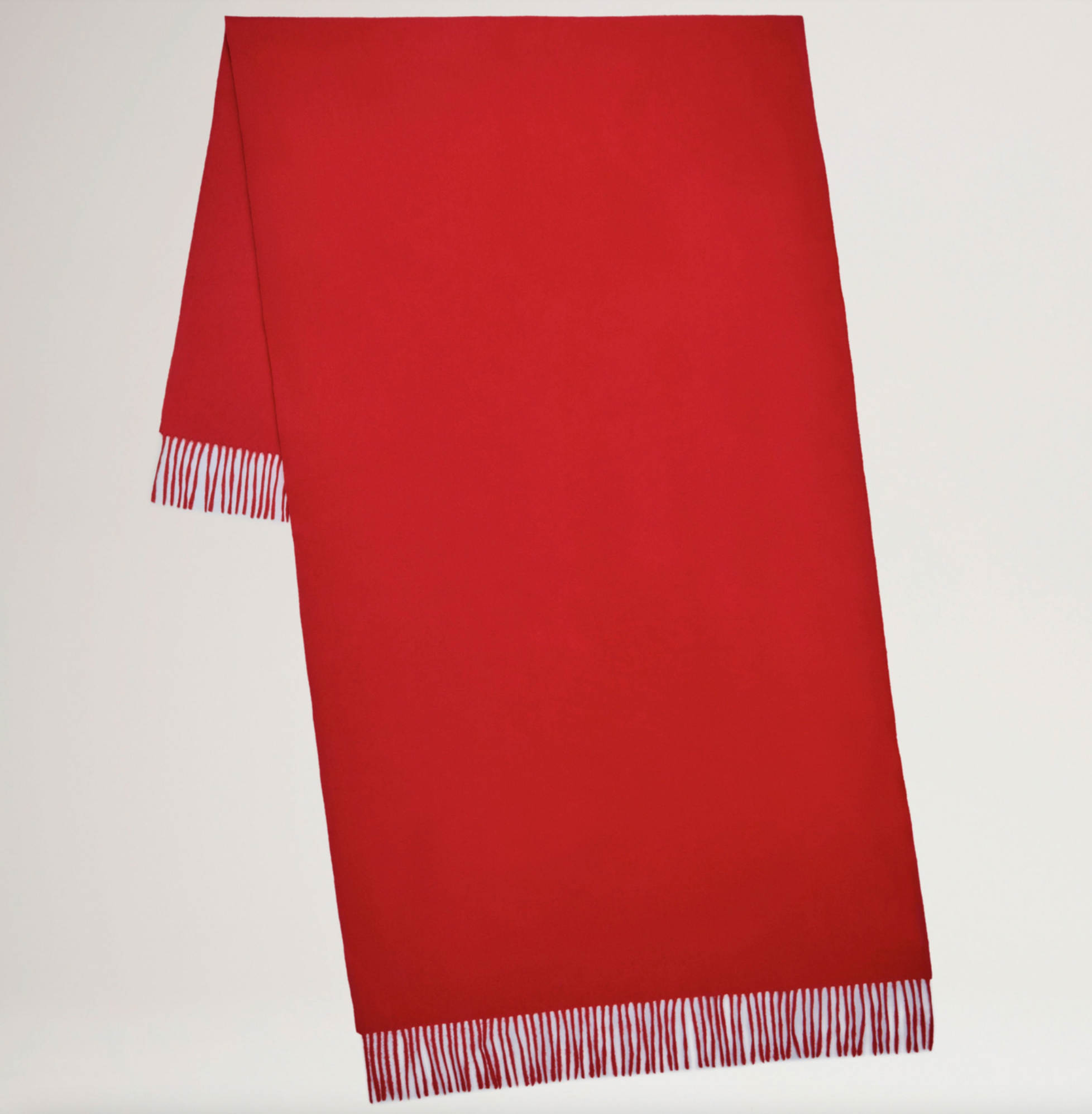 Solid halsduk, merinoull - Lancasterröd