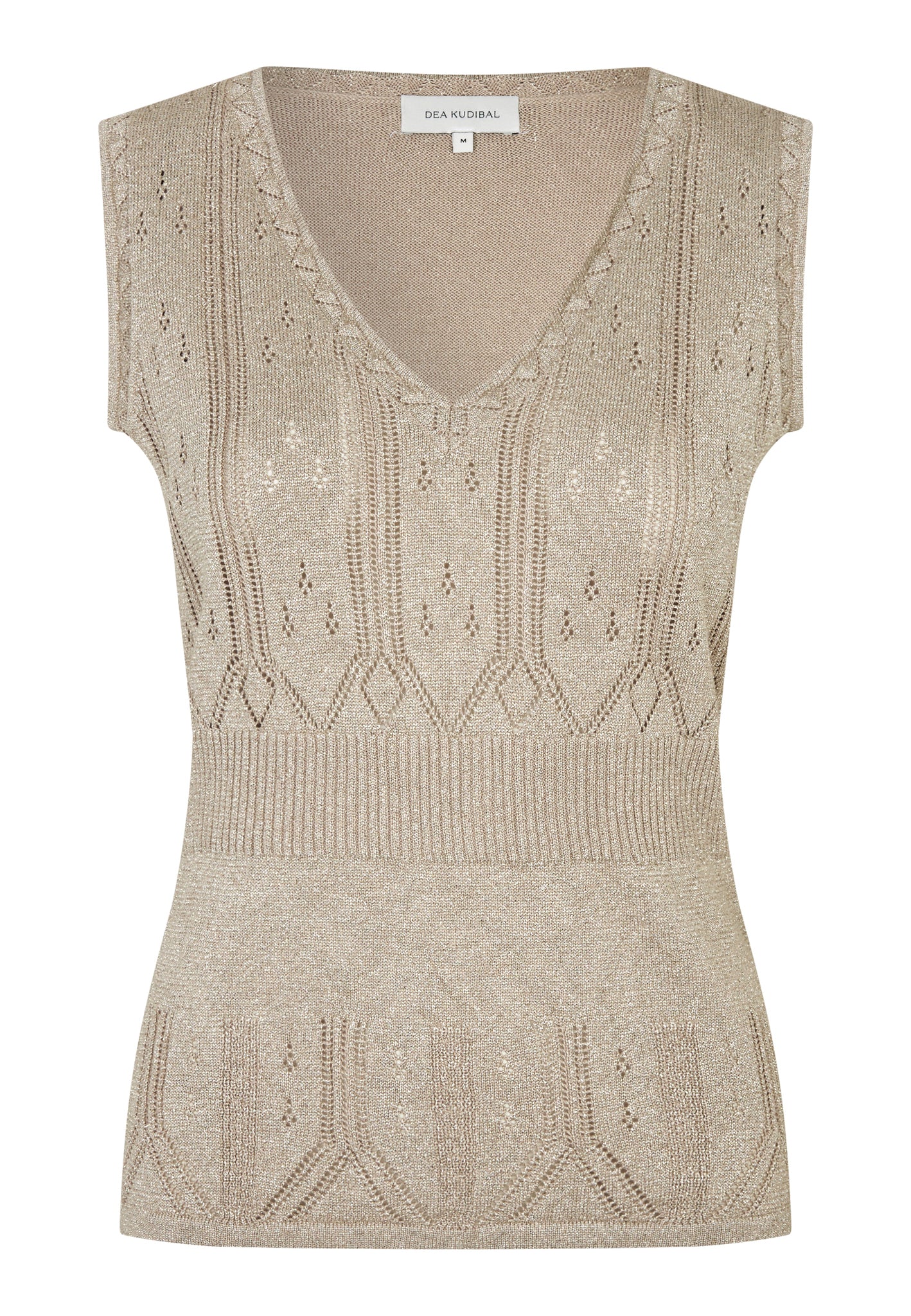FiraDea Knit Tanktop, Glitter Beige