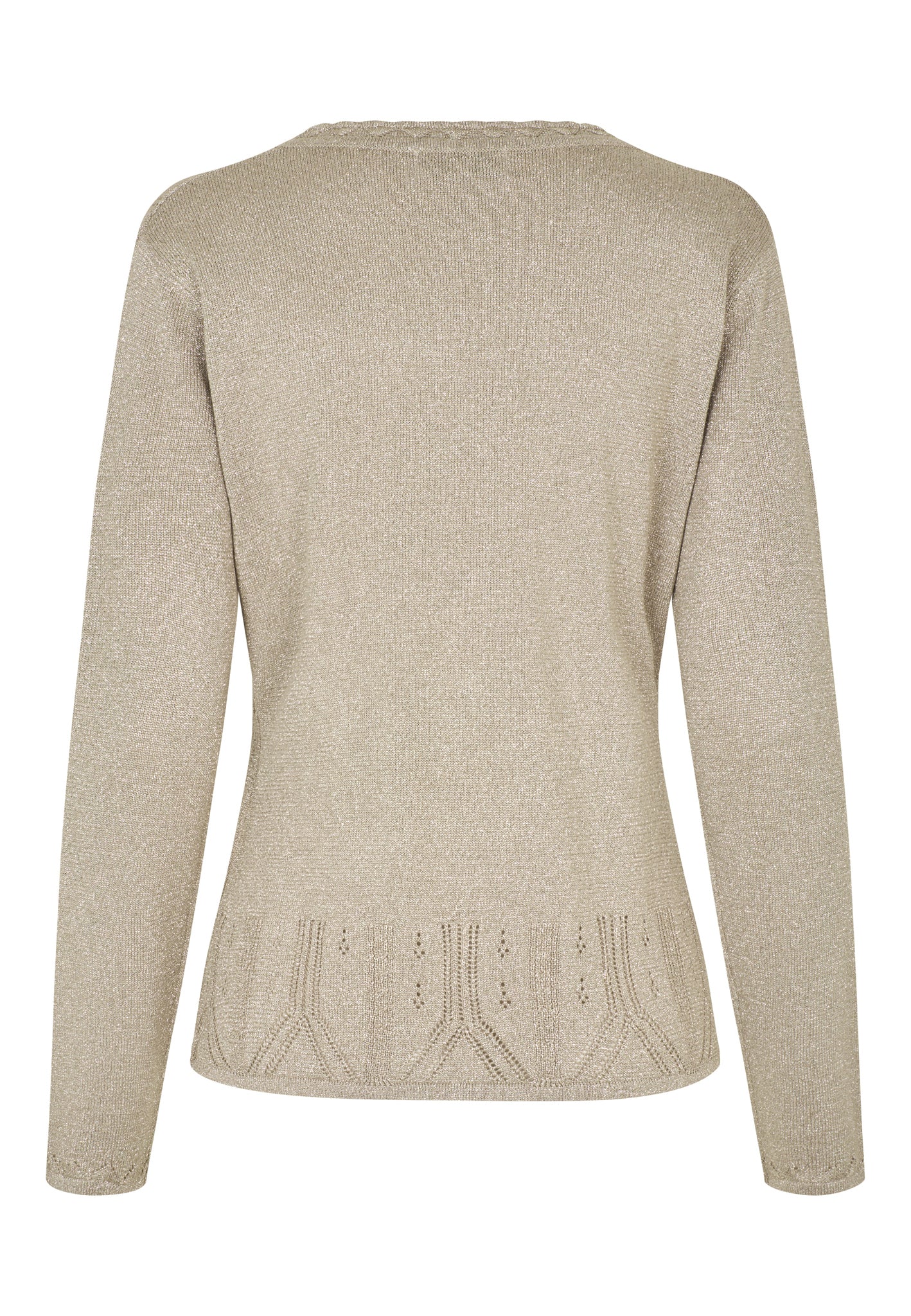 BarbroDea Knit Cardigan, Glitter Beige