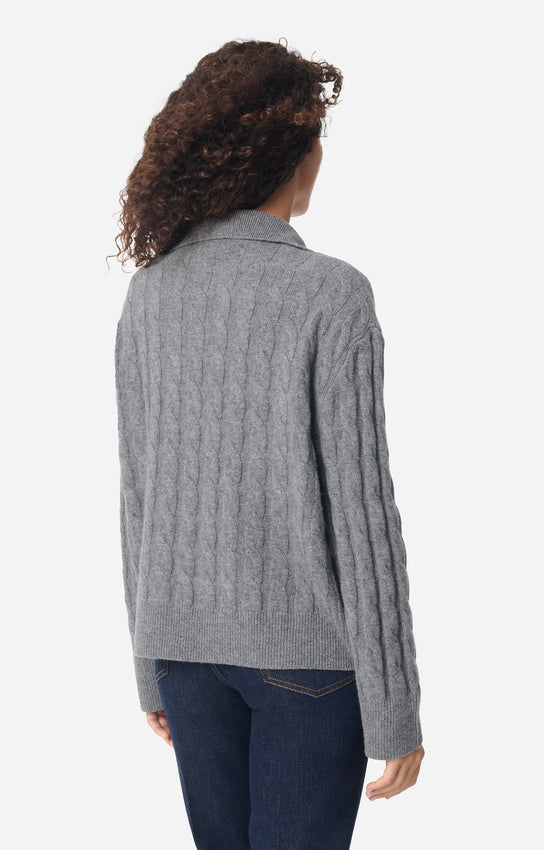 Glenda tröja, tweed grå