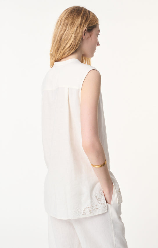 Gamar Embroidery Tunic, Ecrû