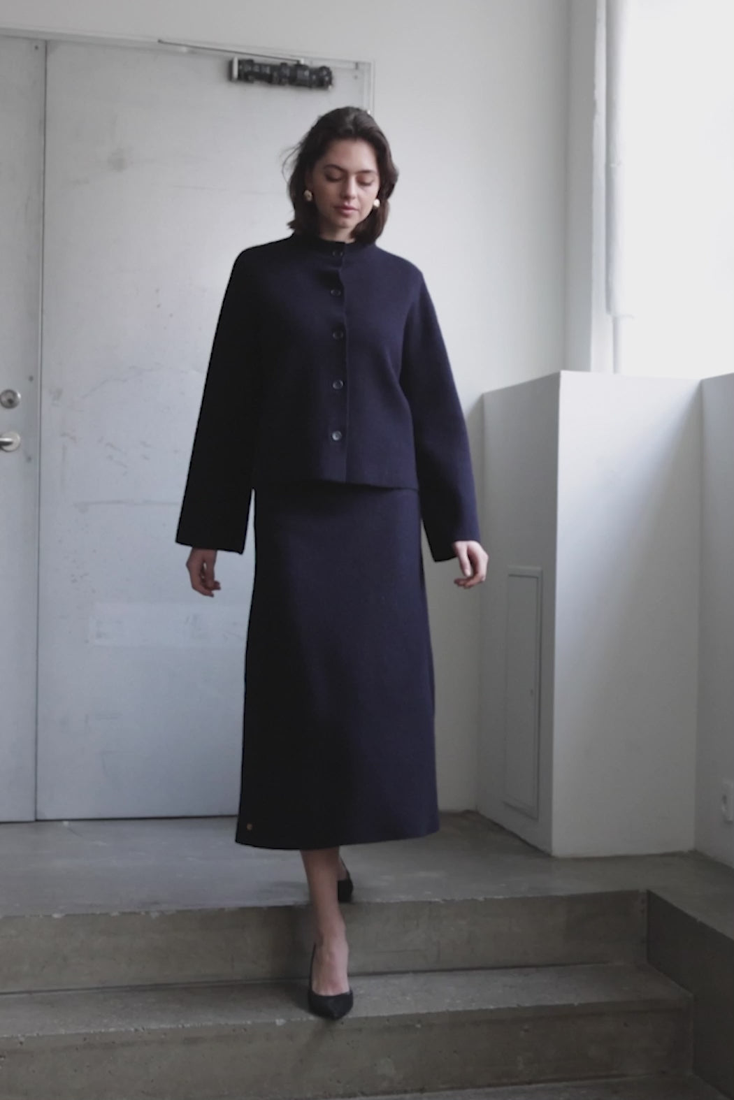 Mantra Meadow, Stickad Jacka, Marinblå