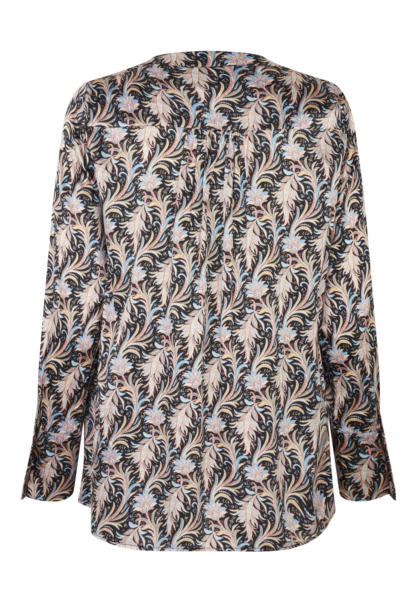 JenniferDea Blus Med Höga Manschetter, Paisleymönster