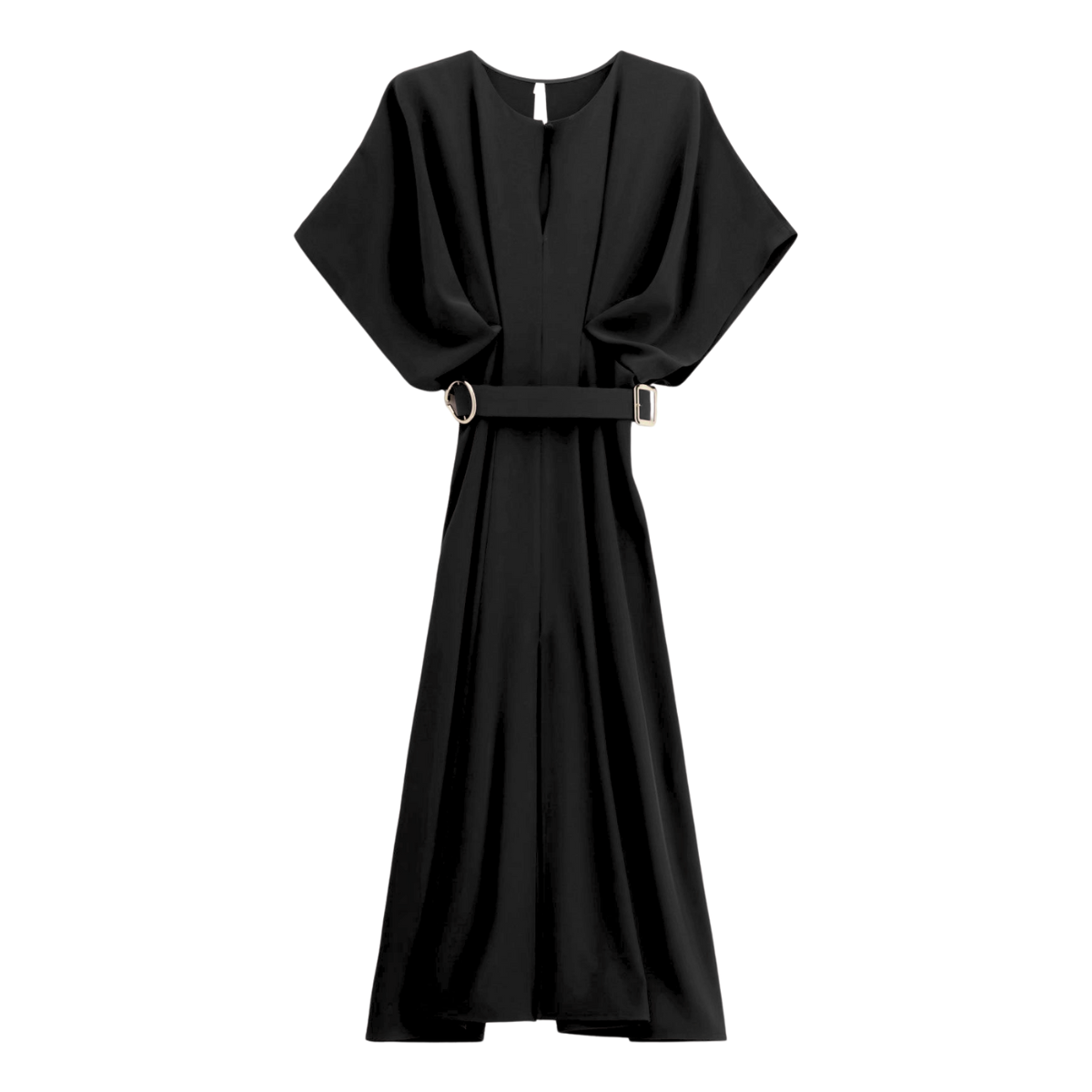 Klänning med vingärmar, Svart