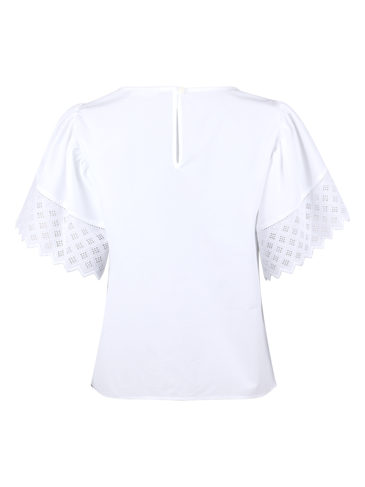 Leona Blouse Wide Sleeves, White