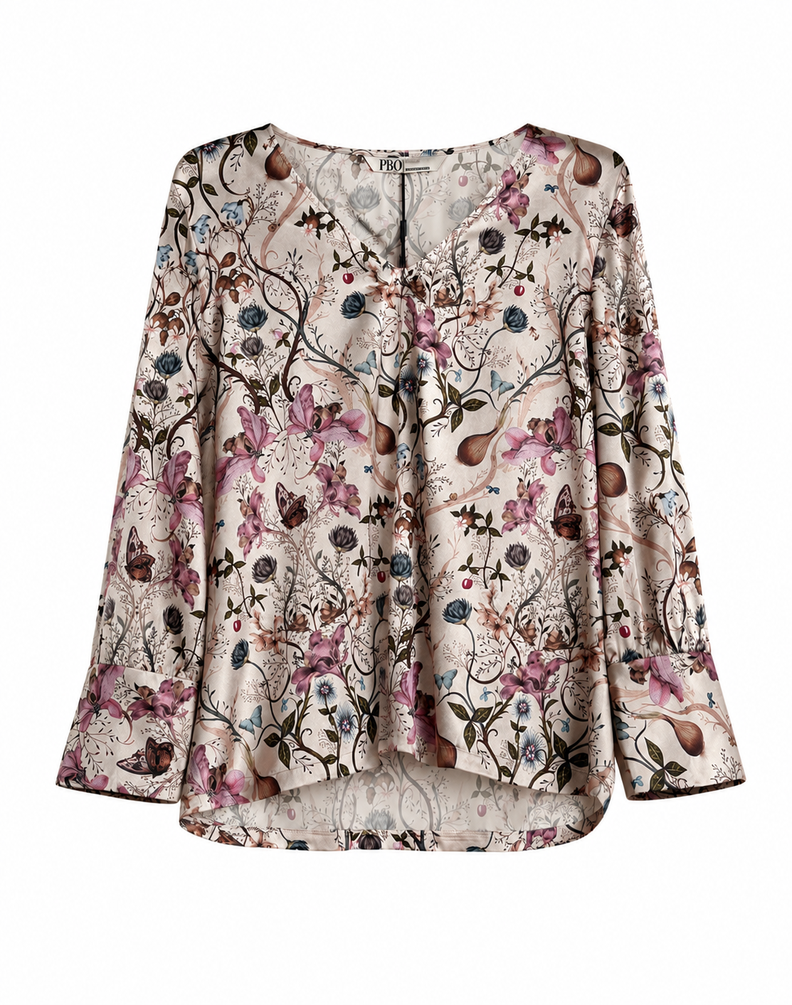 Tunara Silk Blouse, Champagne