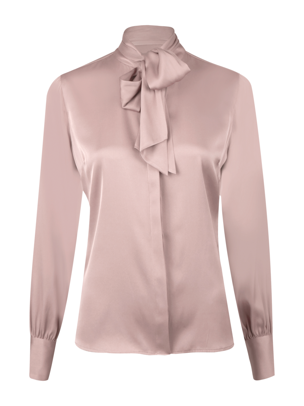 Selma Blouse With Bowtie Flyfront - Light Pink