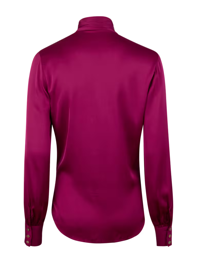 Selma Silk bow blouse, Pink