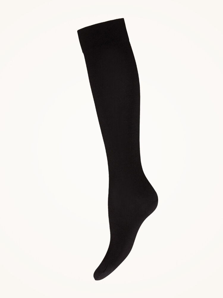 Merino Knee-Highs, Black - Knæstrømpe