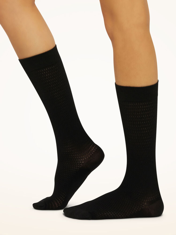 MERINO KNEE-HIGHS, Svarta