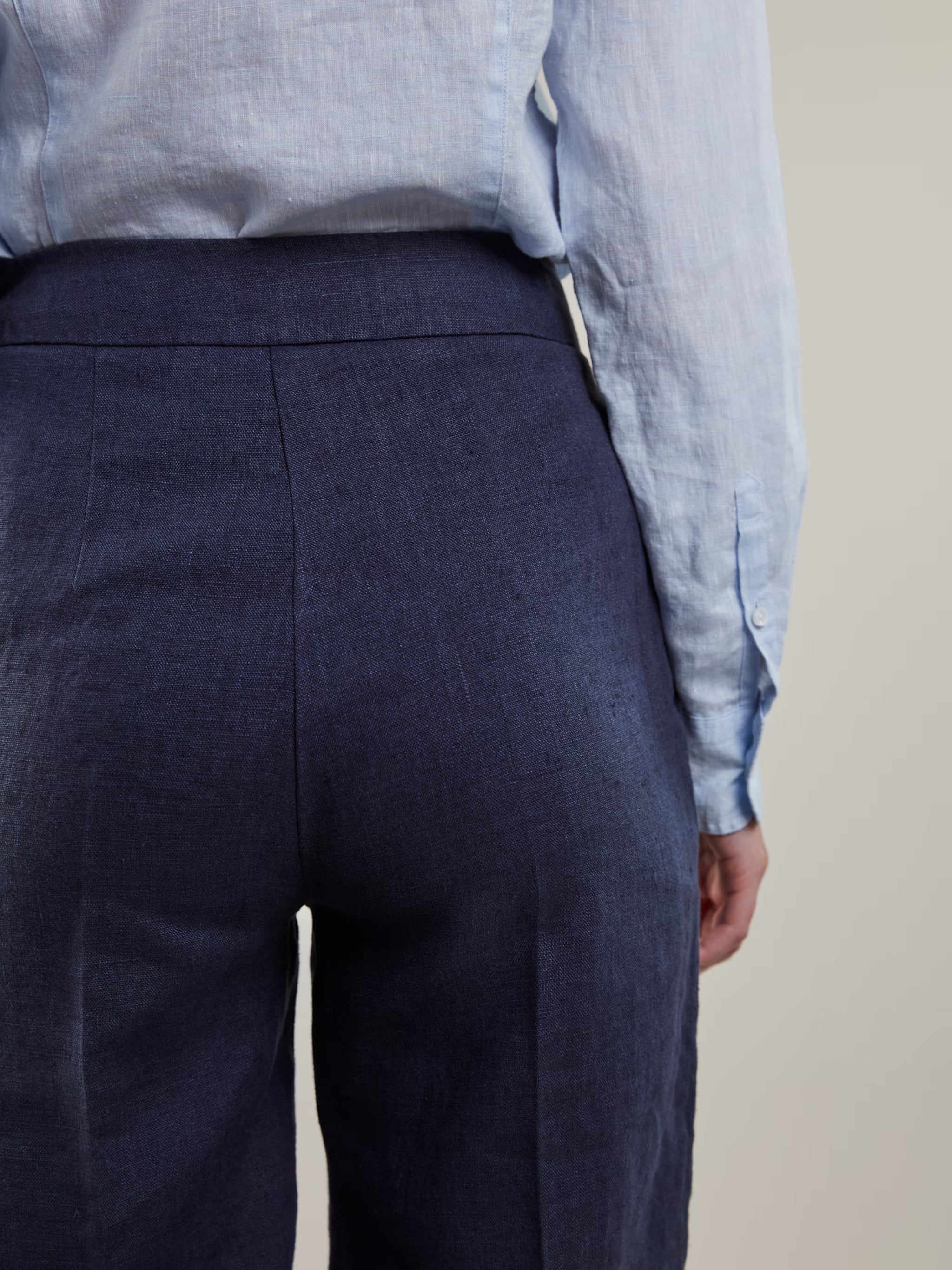 Jayda Linen Pants, Navy