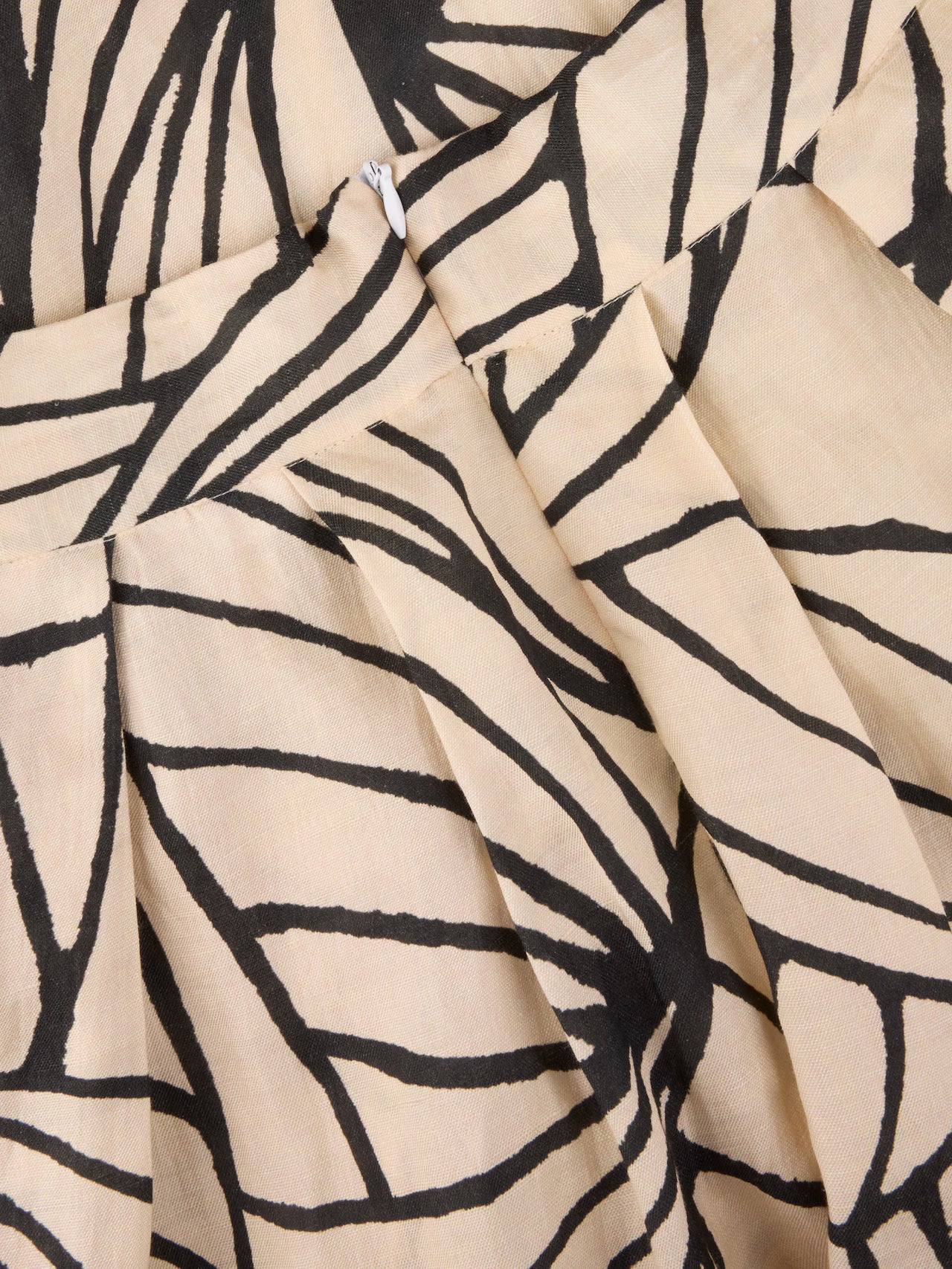 Kathryn Linen Skirt - Beige/Black