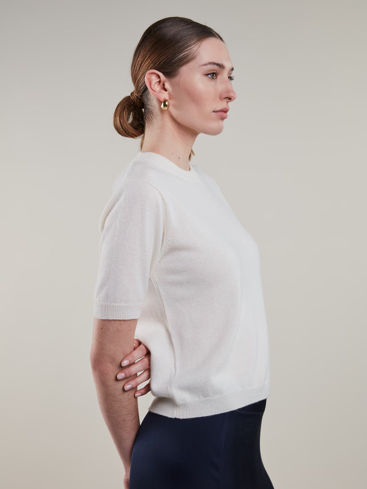 Janet Short Sleeve, Offwhite