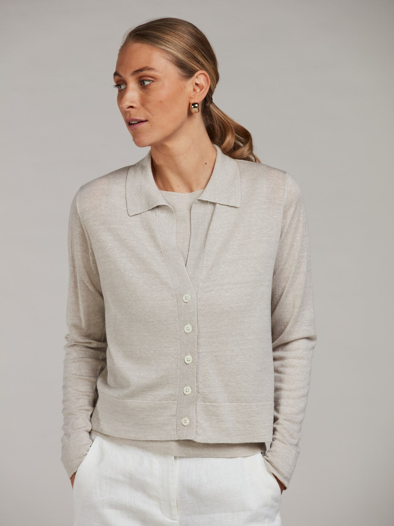 Lucie Cardigan, Light Beige