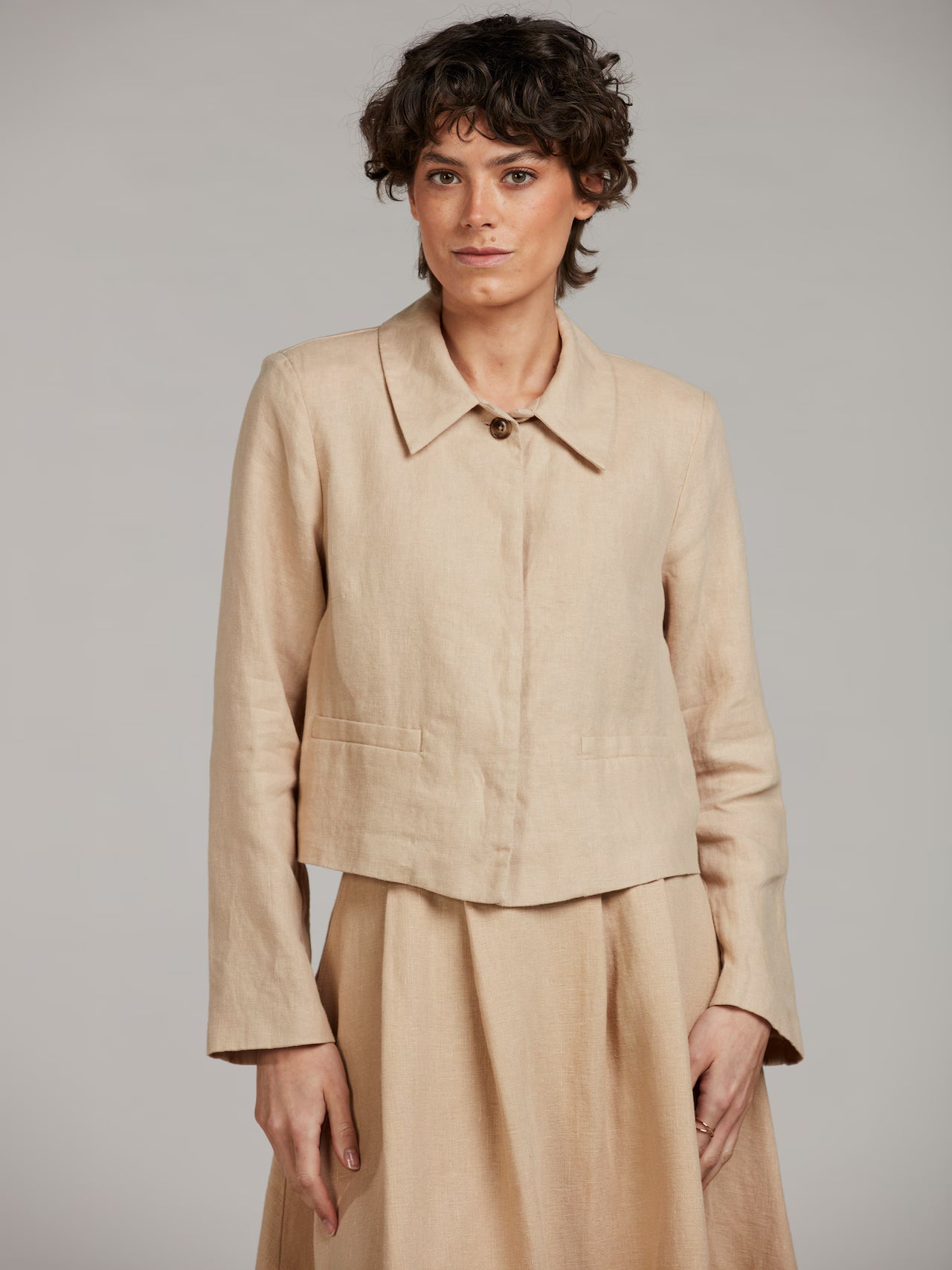 Leia Jacke, Beige