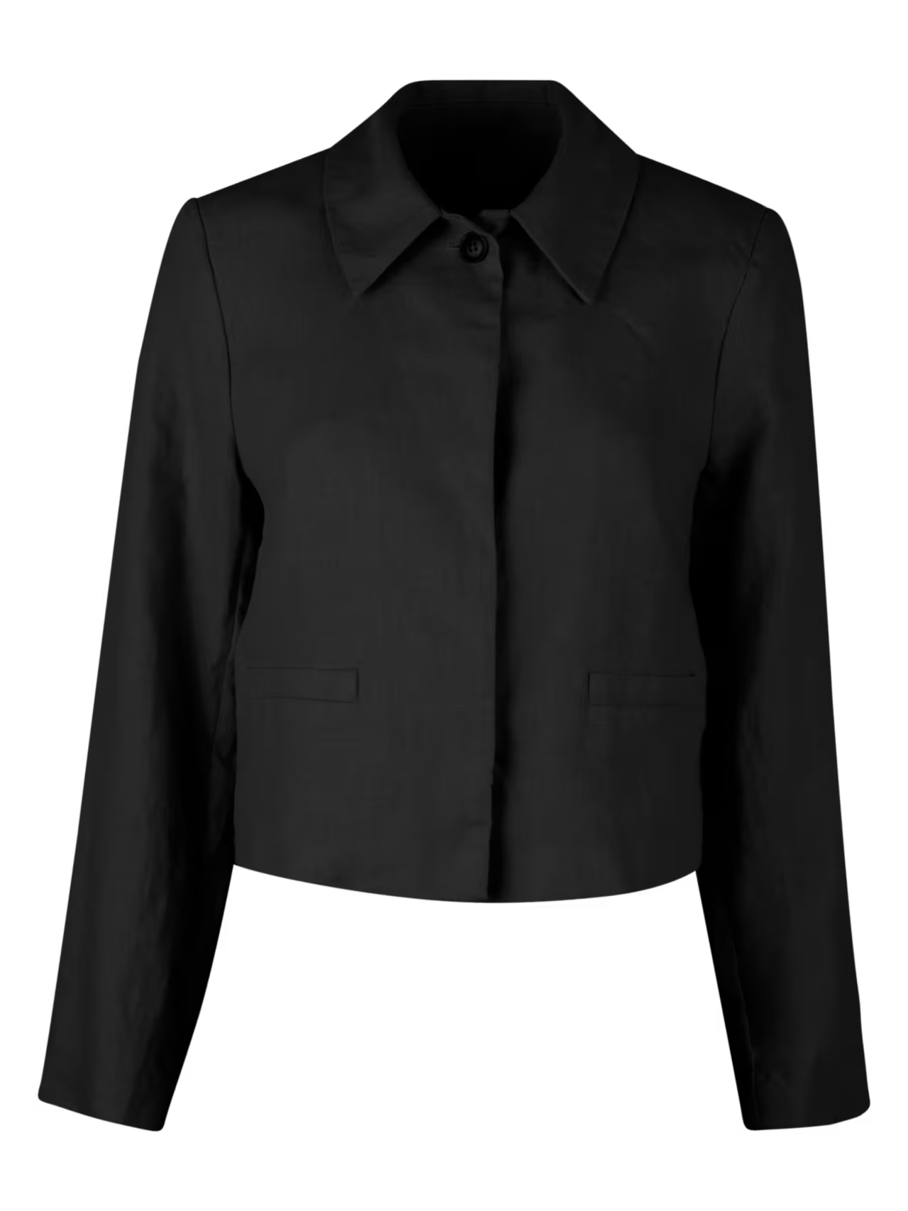 Leia Linen Jacket, Black
