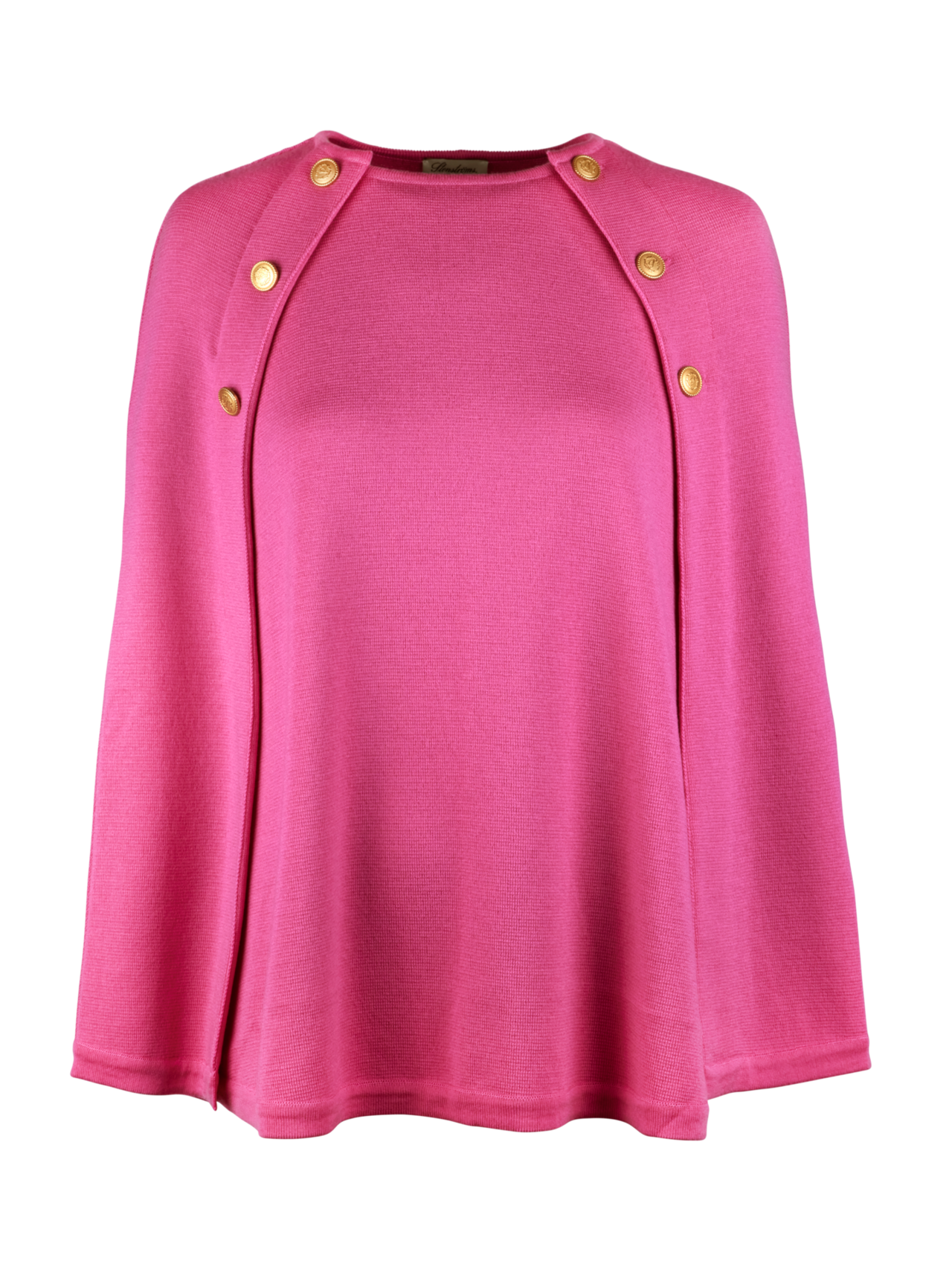 Mary Merino Wool Cape, rosa