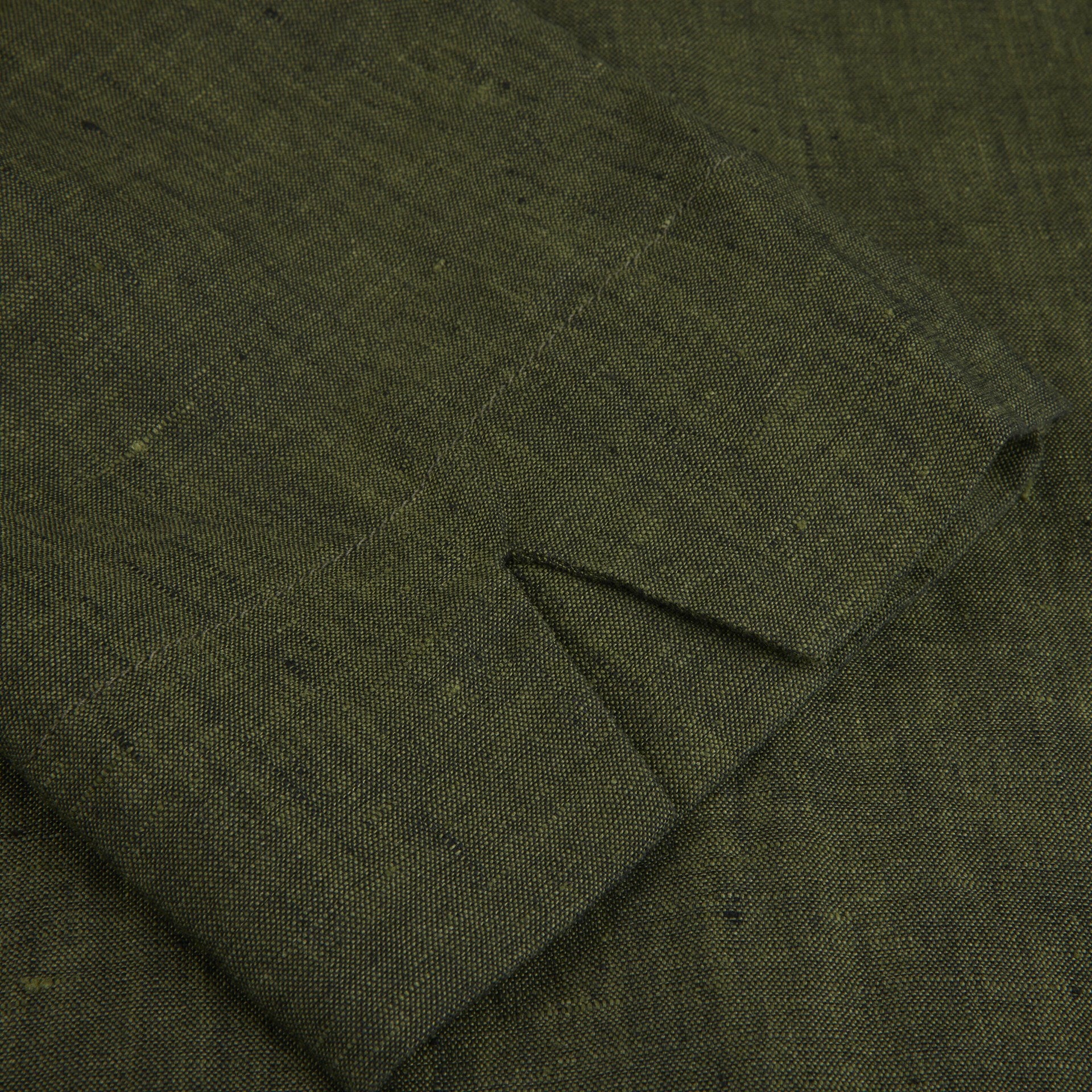 Aud Dark Green, Linen Dress