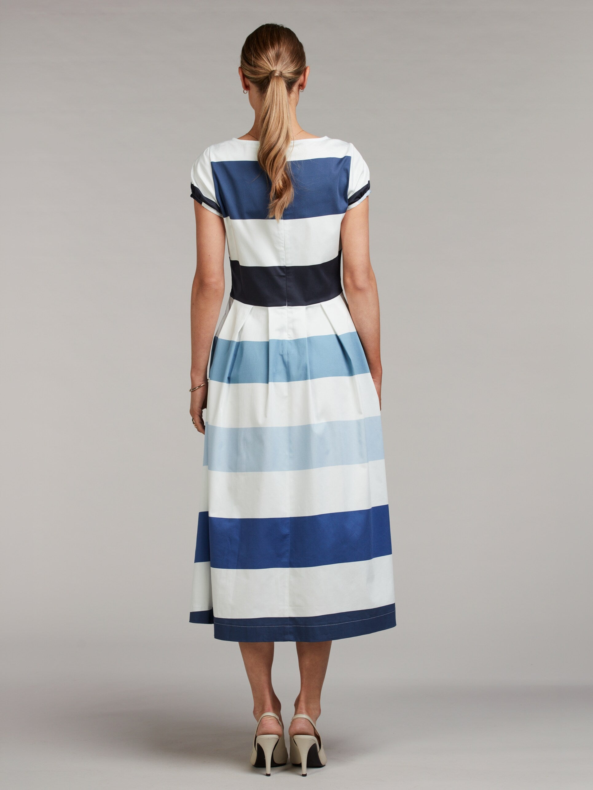 Lovisa Striped Dress, Blue / White