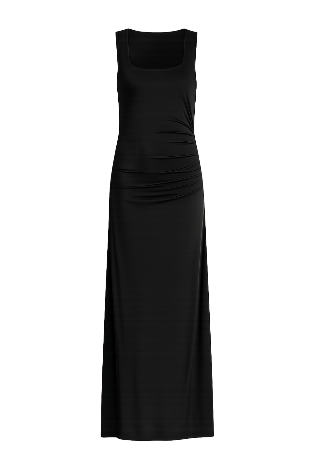 RWBillie Square Long Dress, Black