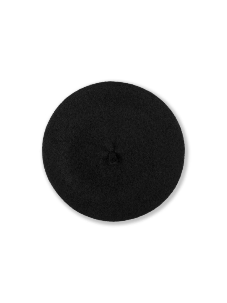 Sort baskerhue i uld