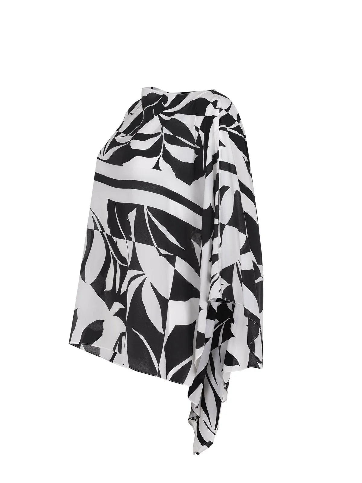 Tambuto Silk Blouse, Black White