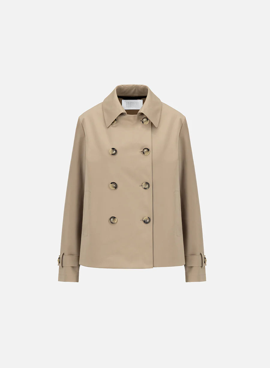 Cropped Trench Coat, Light Technic