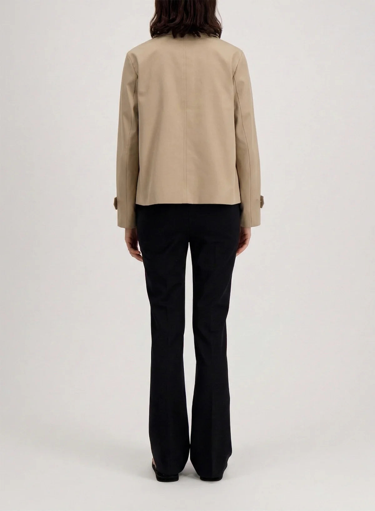 Cropped Trench Coat, Light Technic